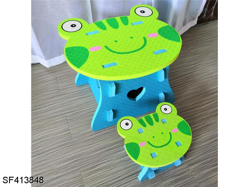 EVA青蛙儿童桌椅套装