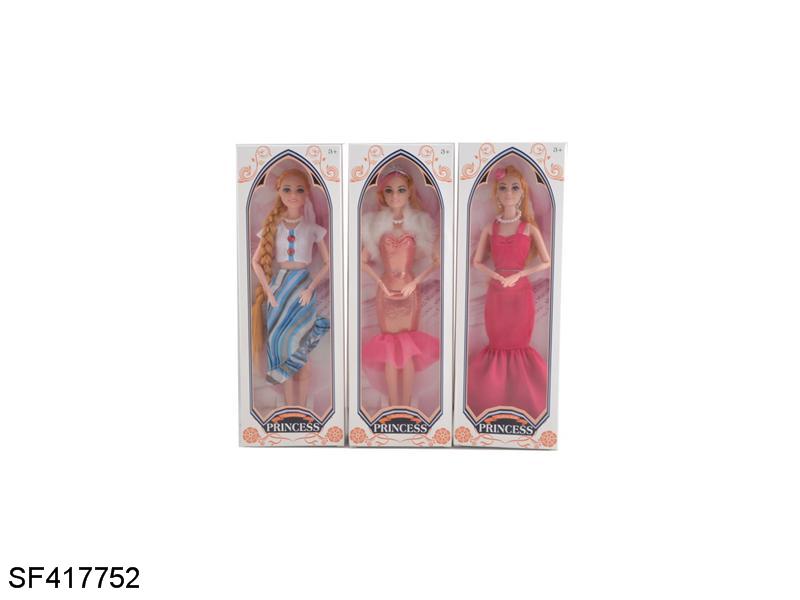 11寸9关节实身时装裙芭比娃娃(3款混装)