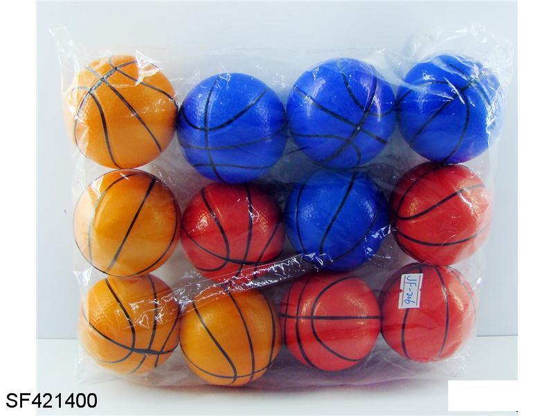 6.3cm橘色篮球(PU材质)