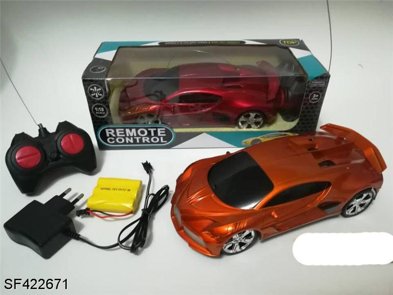 四通布加迪遥控车(明红/明蓝/明金黄)