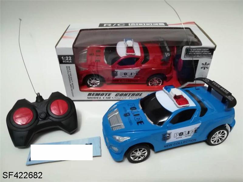 四通遥控警车(红/蓝)