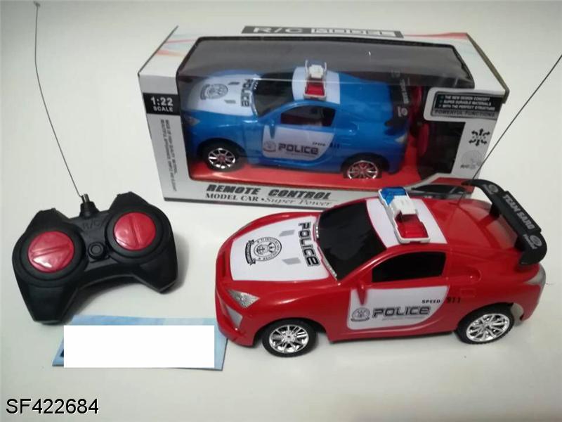 四通遥控警车(红/蓝)