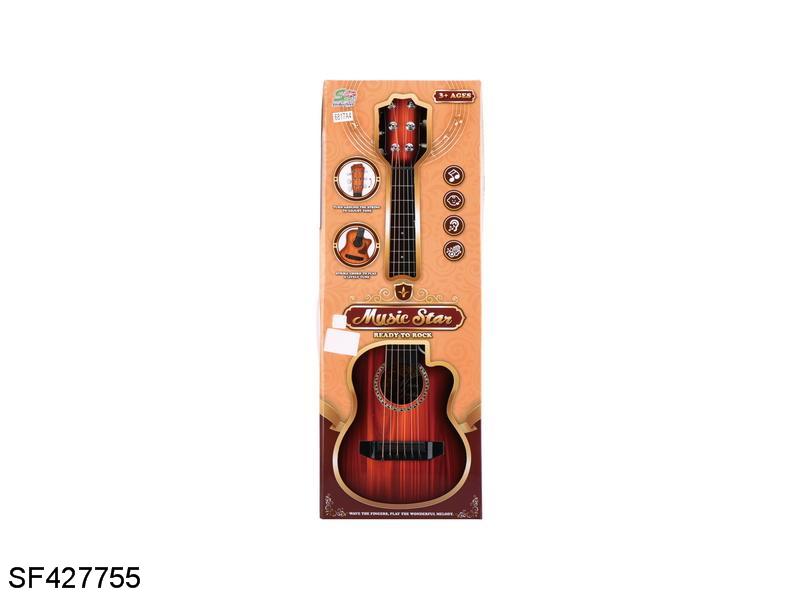 红棕木纹真弦模型吉他
