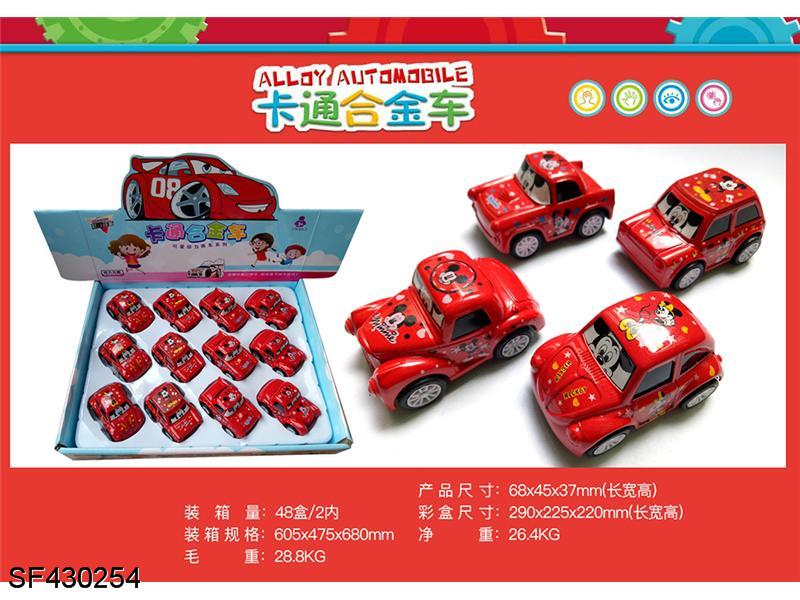 Q版卡通回力车(12只装)4款混装