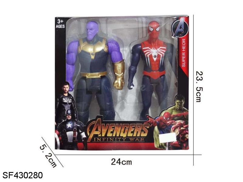 灭霸加蜘蛛侠带灯光