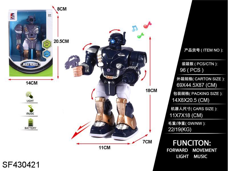 电动走路机器人带灯光音乐（不包电）