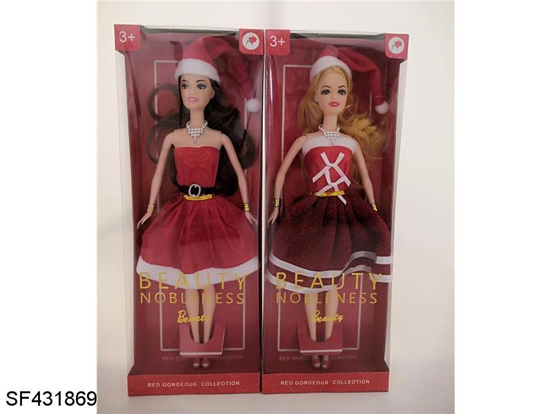 11寸实身圣诞女孩芭比(2款混装)
