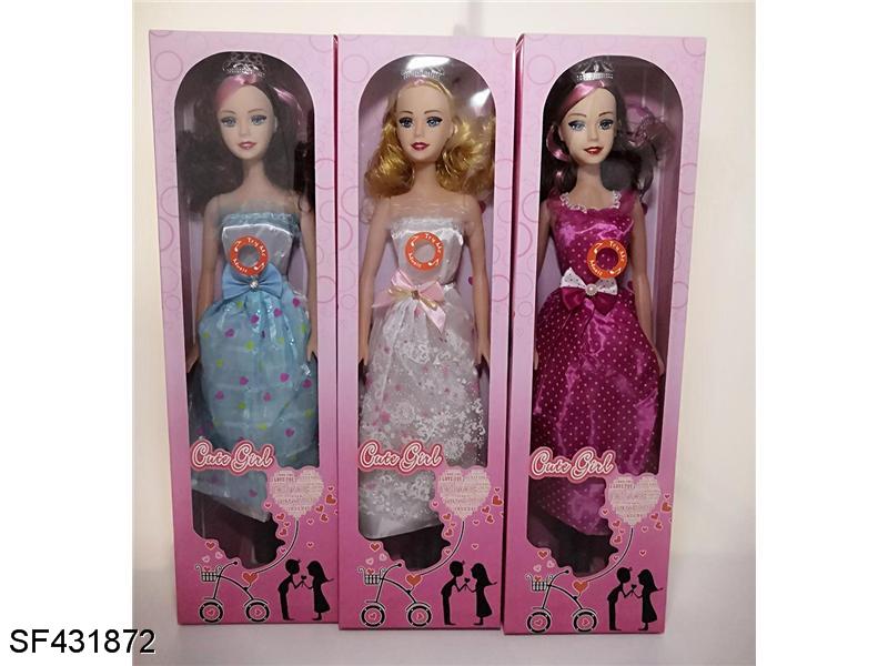 22寸空身礼服芭比带英文音乐IC/皇冠(3款混装)