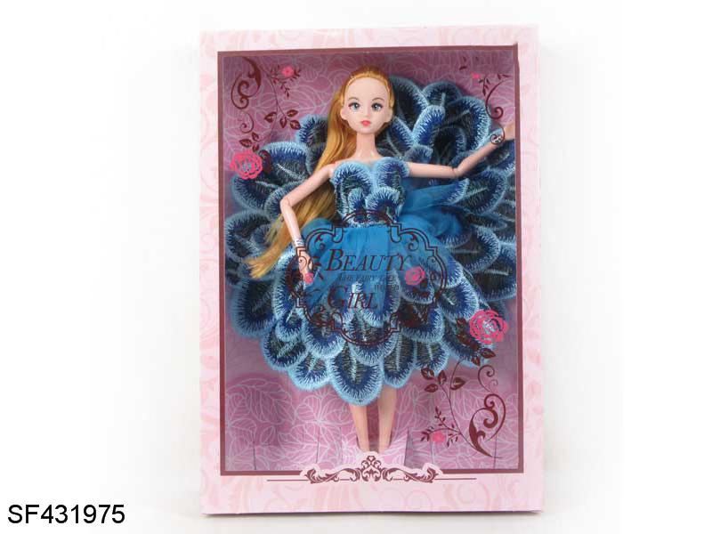 11.5寸12关节可儿孔雀裙芭比娃娃