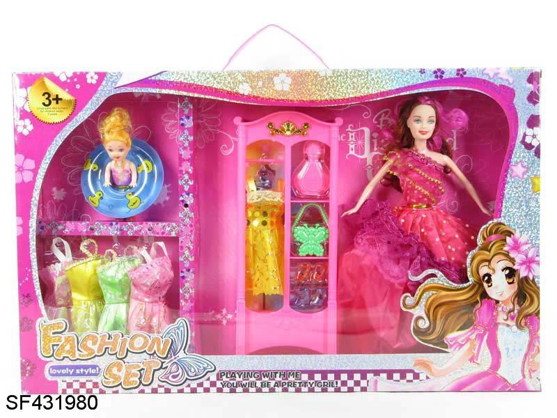 11.5寸实身婚纱芭比娃娃带配件衣服