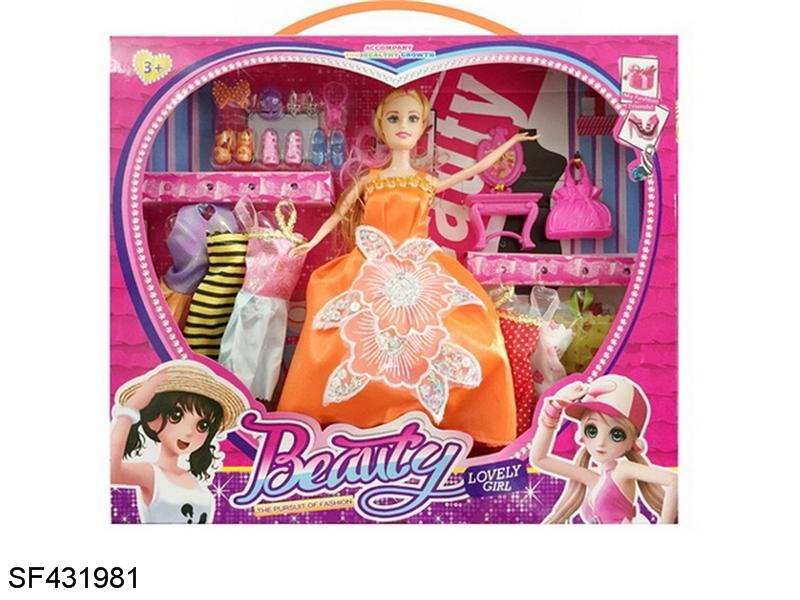 11.5寸实身芭比娃娃带配件衣服