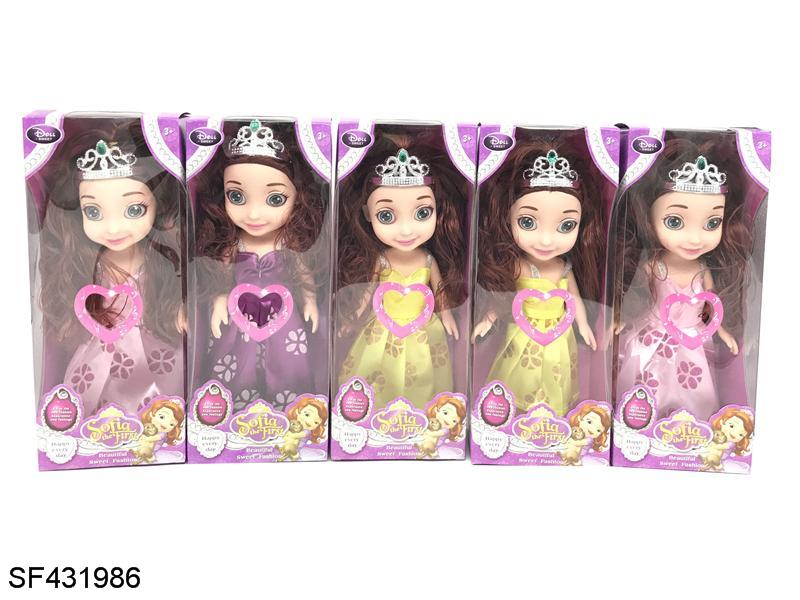 14寸3D眼索菲娅搪胶身体带主题音乐(3款混装)