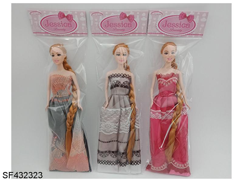 11.5寸实身活动长辫公主(3款混装)