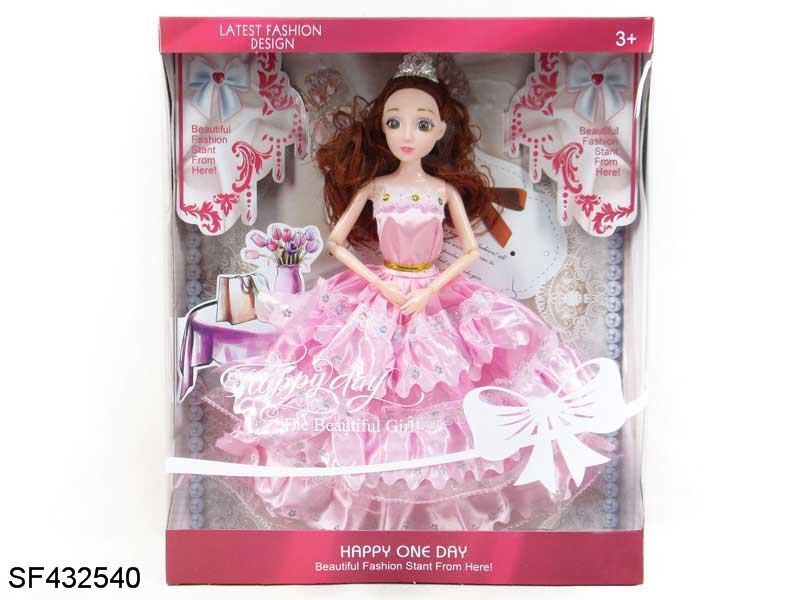 3D真眼珠11.5寸12关节实身婚纱芭比