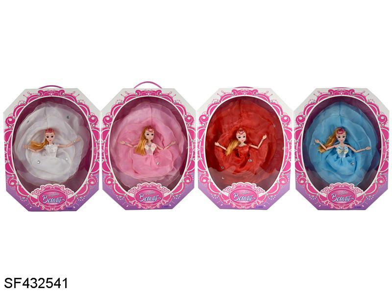 12关节实身3D真眼拖尾婚纱娃娃四款混装