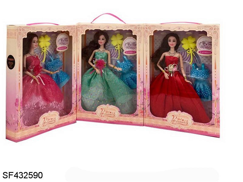 11.5寸12关节实身婚纱芭比带配件