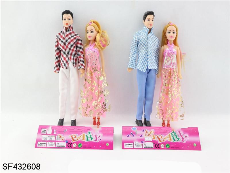 11.5寸空身夫妻芭比2款混装