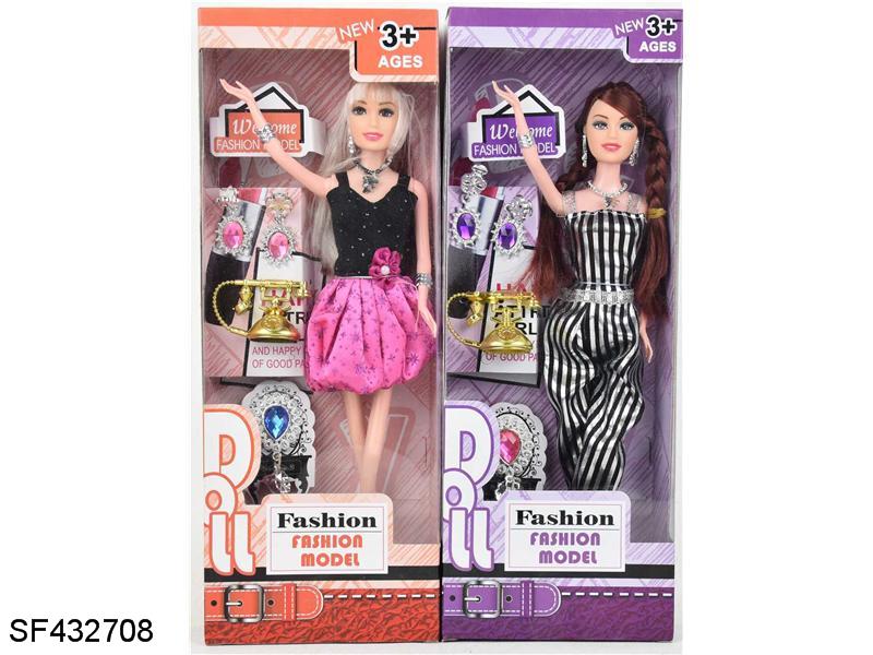 11.5寸时尚实身芭比2款式四色混装