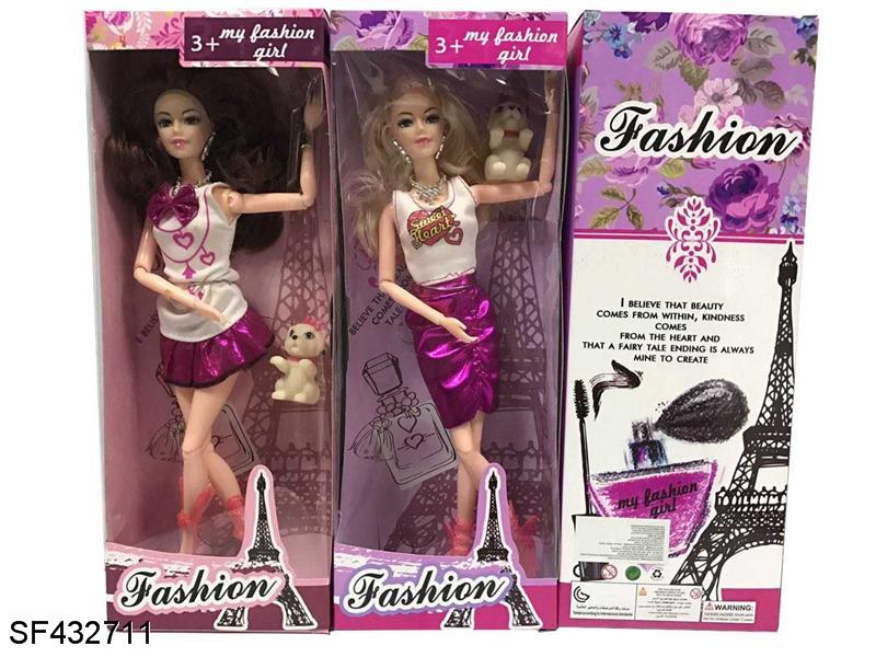 11.5寸关节实身时装芭比带宠物狗子的城市两款式混装