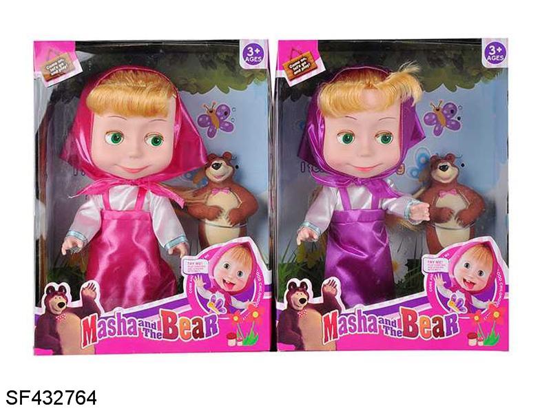 2款式8寸主题曲音乐玛莎配熊