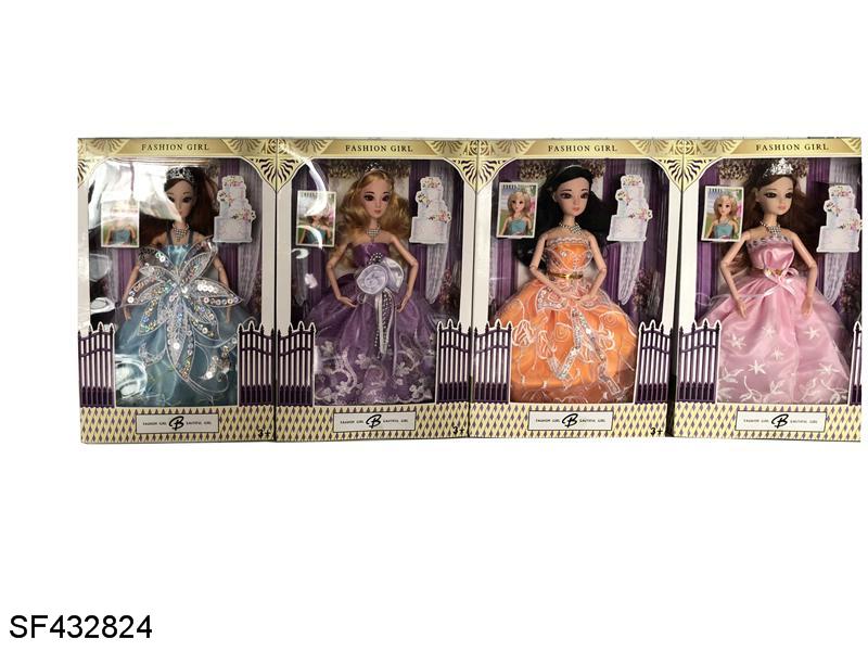 11寸3D眼婚纱芭比