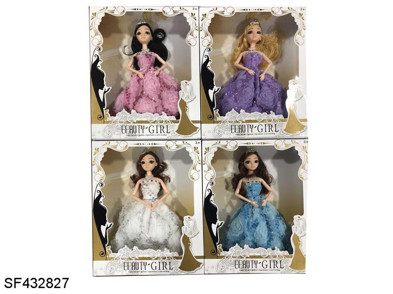 11寸实身3D眼婚纱芭比