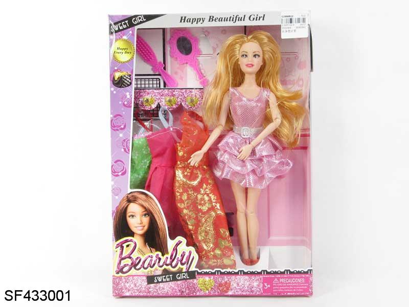 12关节实身芭比带配件衣服