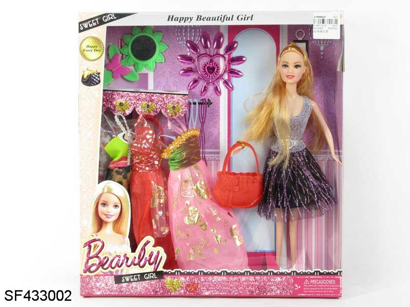 11.5寸实身芭比带配件衣服