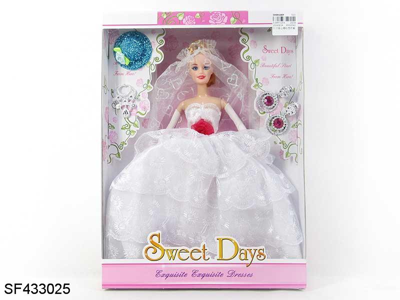 11.5寸实身婚纱公主