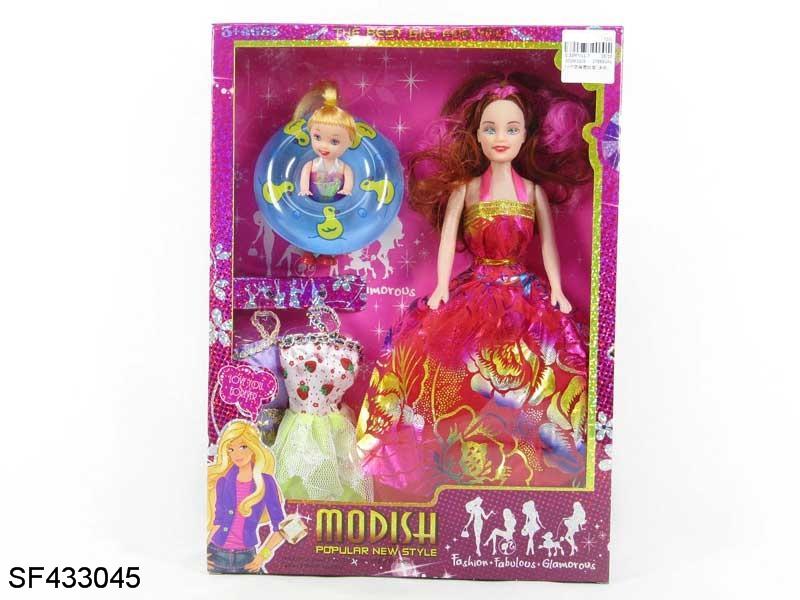 11.5寸空身芭比带配件衣服