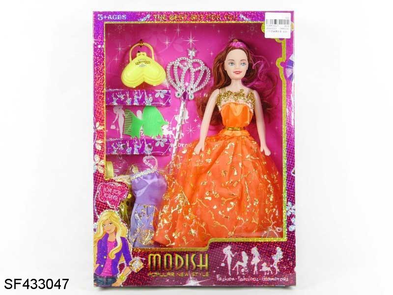 11.5寸空身芭比带配件衣服