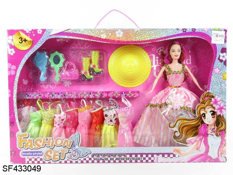 11.5寸实身婚纱芭比带配件衣服