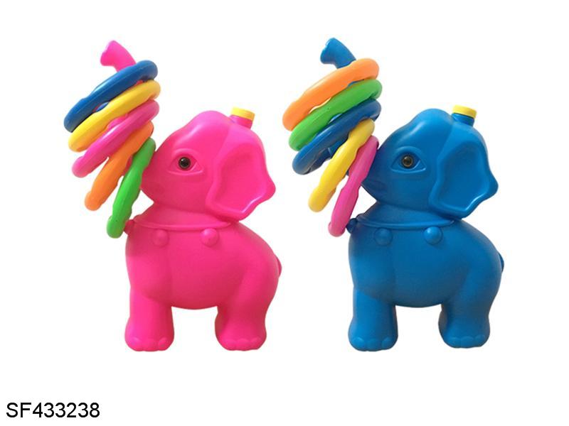 大象游戏套圈配5个套圈(蓝色/粉红色)