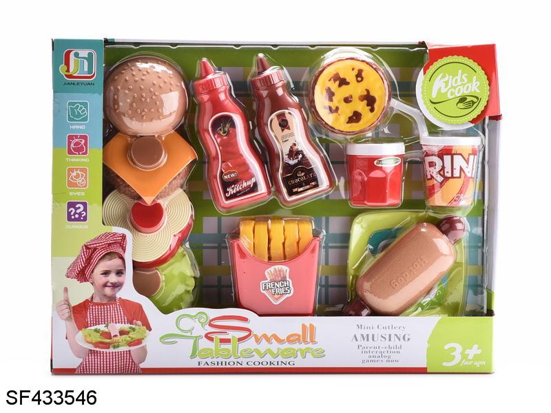 仿真汉堡热狗薯条可乐套装