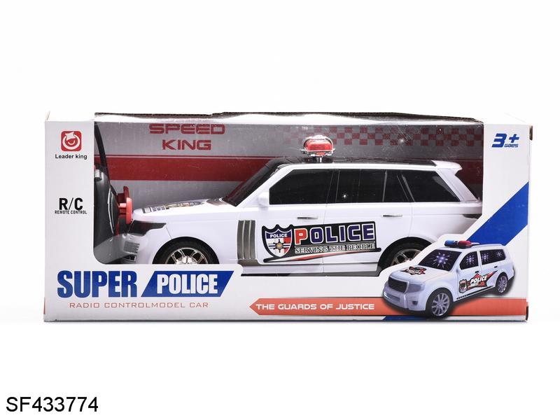 四通路虎遥控警车带3D灯光(白色/黑色)