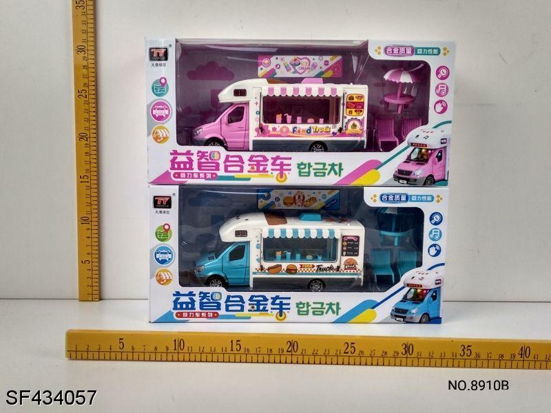 合金游乐园餐车带灯光音乐(中文IC/2色混装)
