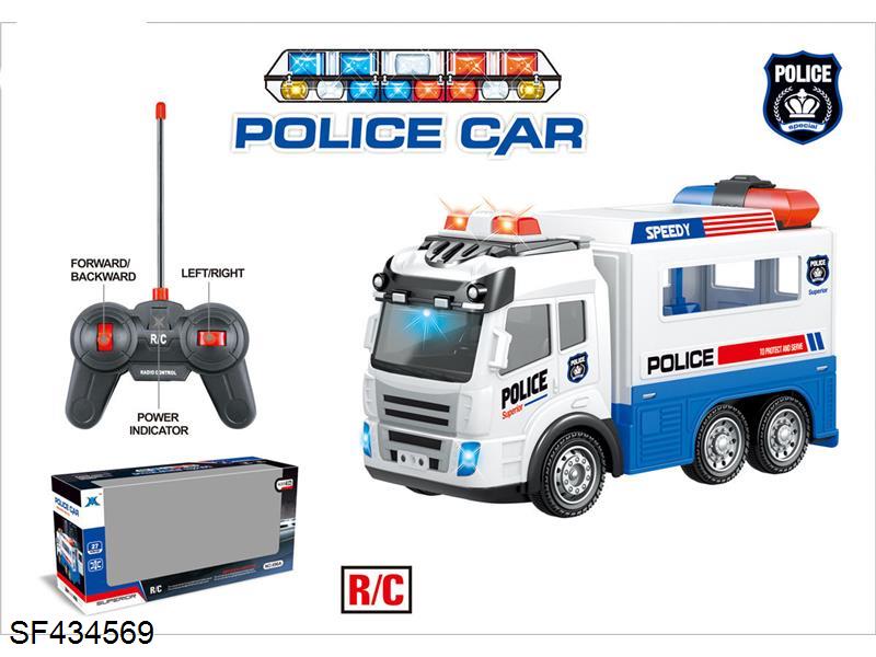 四通警察车带仿真声/灯光