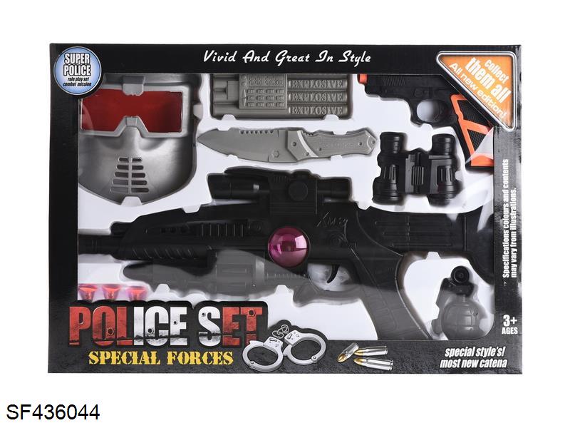 警察套配火石枪+针枪