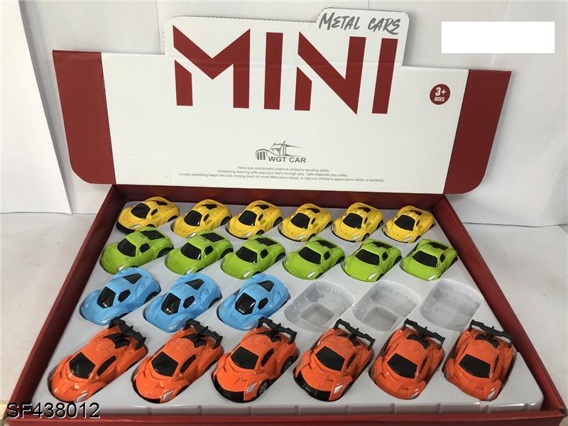 Q版合金回力跑车(4款混装)24pcs/盒