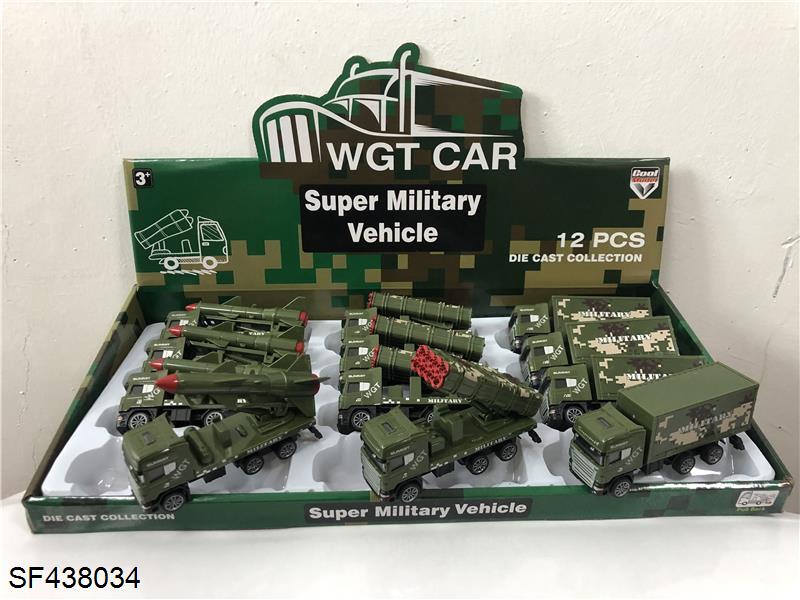 1:64合金回力军事车(12pcs/盒)
