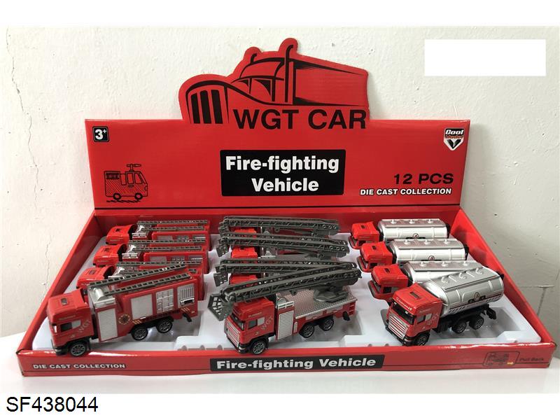 1:64合金回力小消防车欧式车头(12pcs/盒)