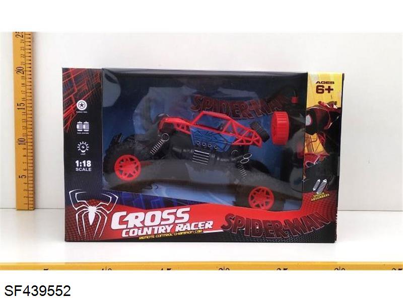 四通1:18灯光越野蜘蛛侠骨架攀爬车(枪型遥控器)