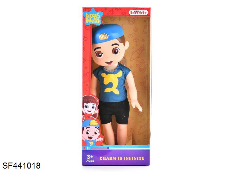 14寸肥童七彩灯光音乐卢卡斯娃娃