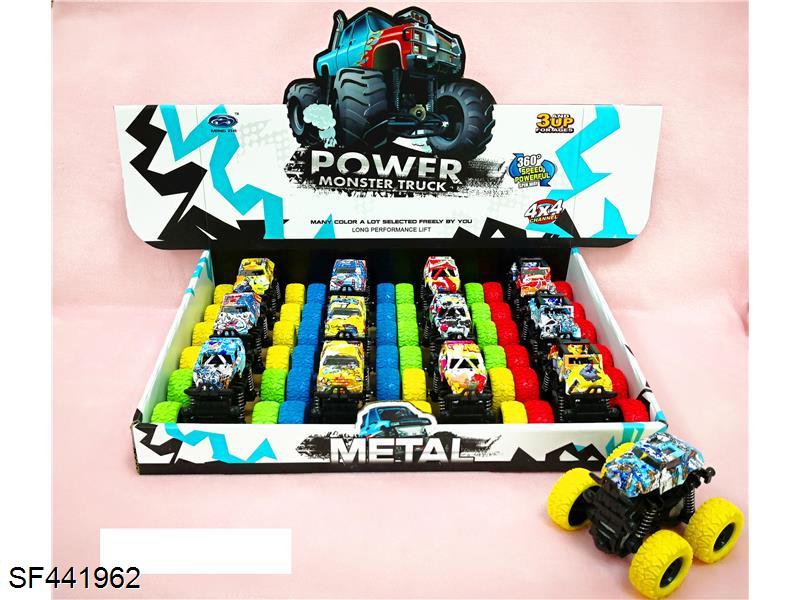 合金涂鸦特技越野双惯性车(12pcs/盒)