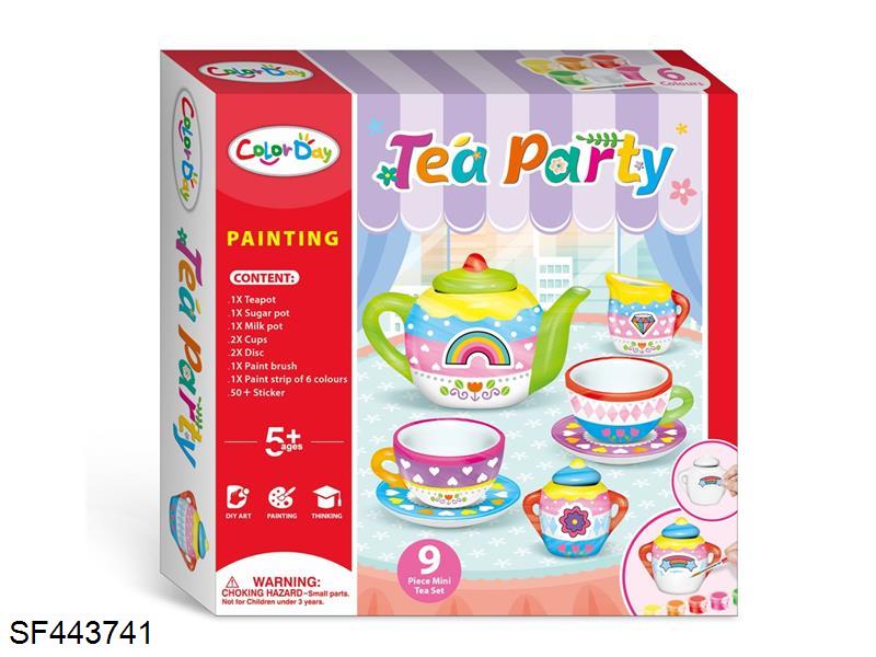 diy彩绘涂鸦茶具套装