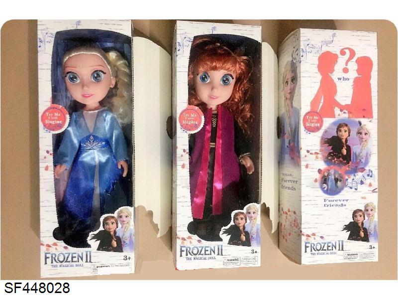14寸搪胶身3D眼珠冰雪奇缘芭比带IC