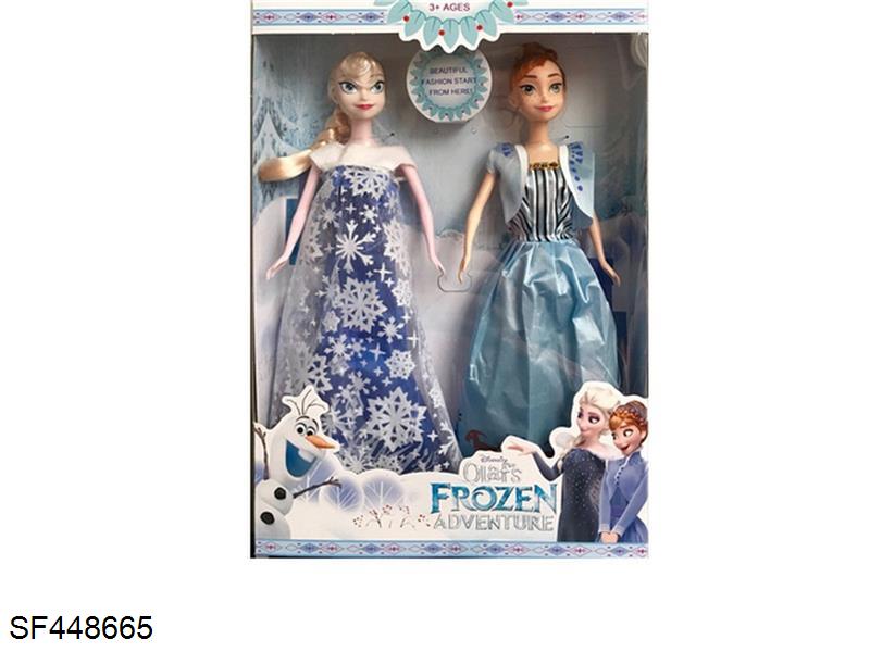 6寸实身雪娃4款混装带雪宠12PCS