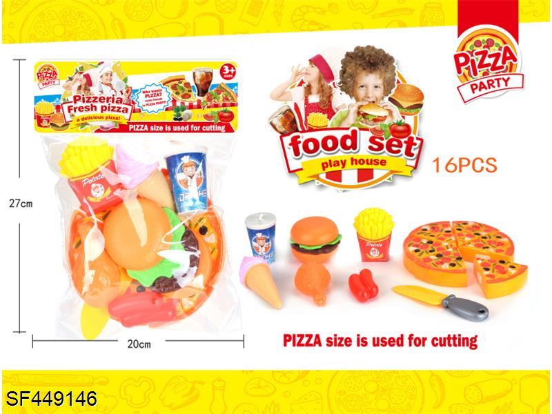 披萨汉堡食物组合