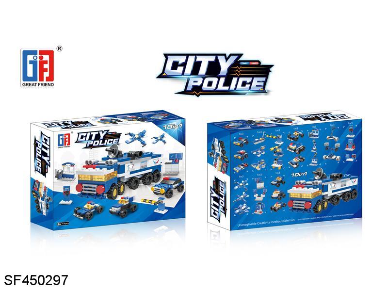 城市益智积木警察系列31变特警车（175pcs）