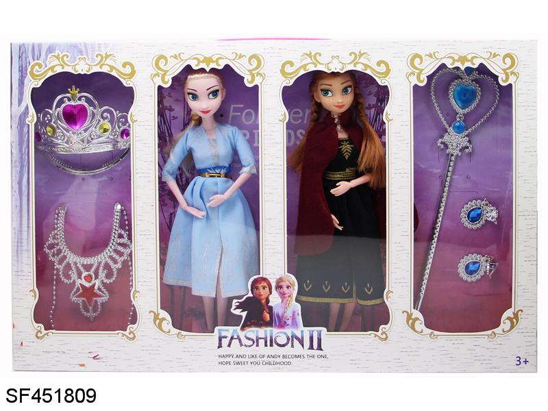 11.5寸12关节实身冰雪奇缘双人带配件礼盒